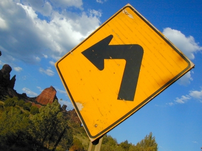 Left Turns and Other Obstacles Left Turn Sign